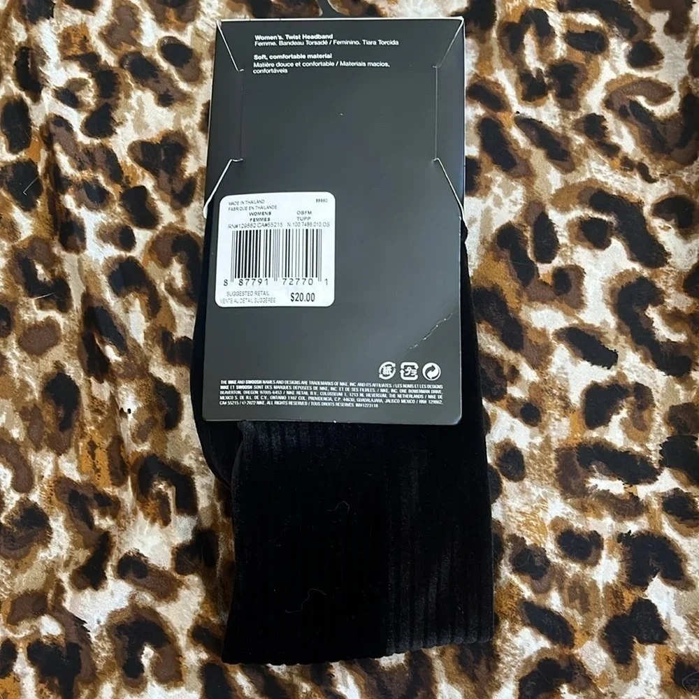 Brand New Nike Set of 3 Gym Workout Headbands Wraps Black Velvet Blue Hairbands